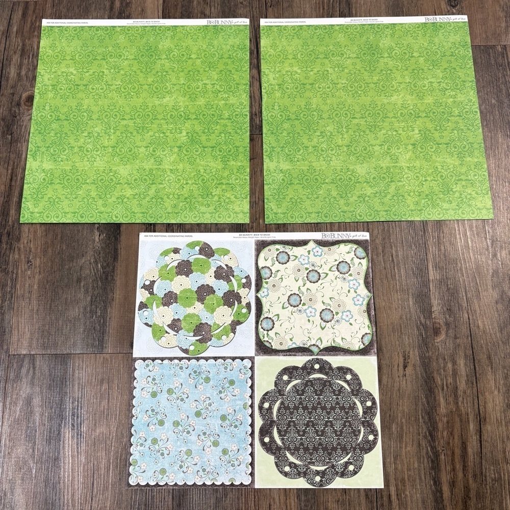 Chic Craft Paper Set - Floral, Script, Houndstooth Patterns - Picture 7 of 8